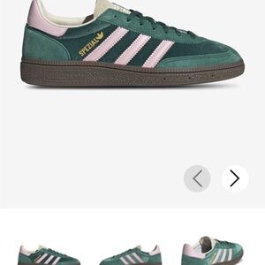 Adidas Spezial Green and Pink Sneakers